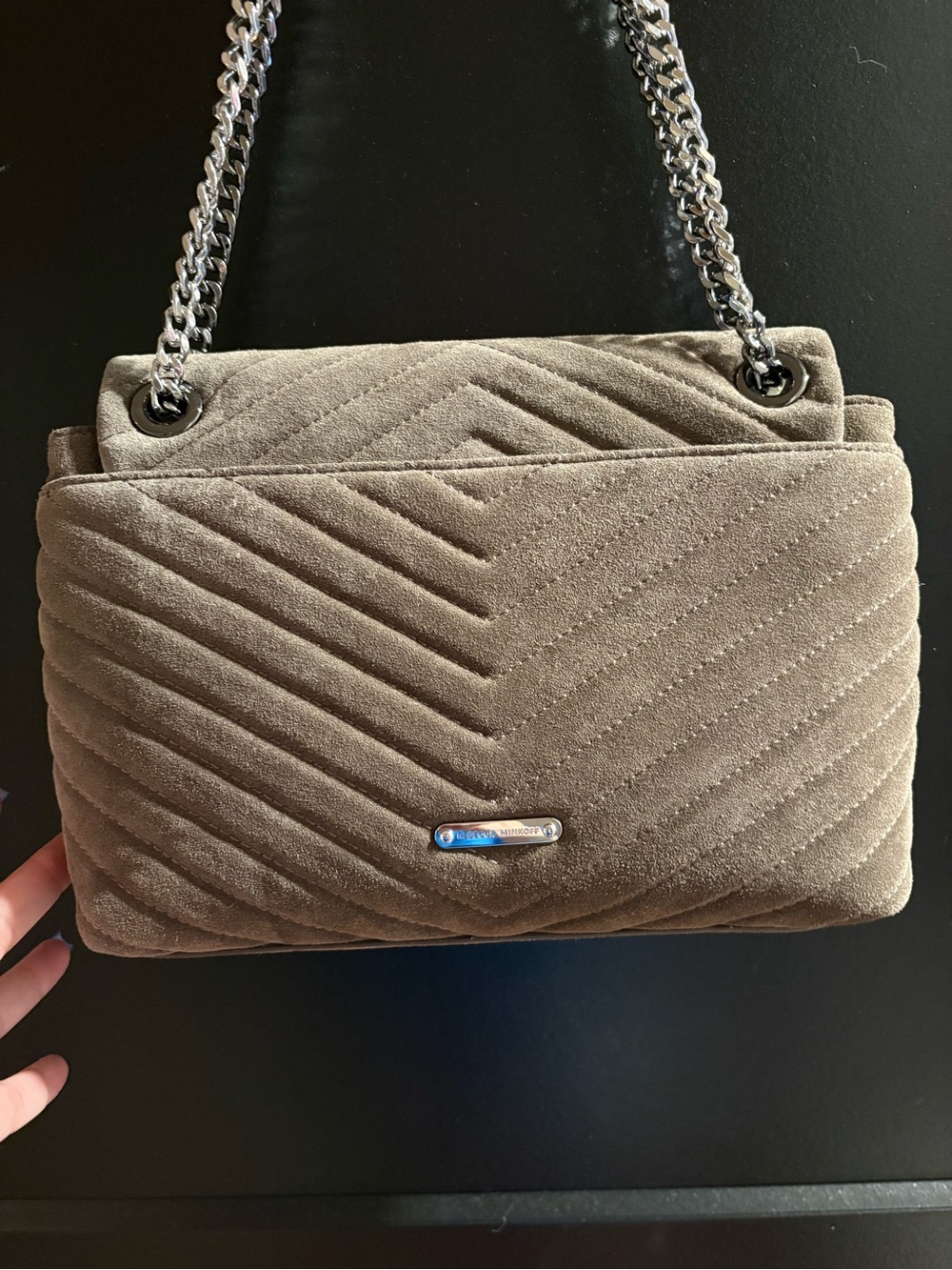 Rebecca minkoff suede shoulder bag like new - Picture 4 of 6